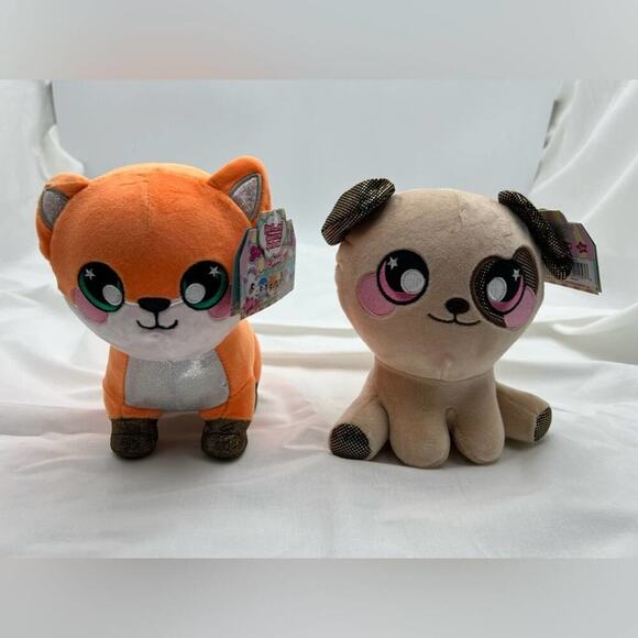7” Squeezamals 3Deez Set - Fox and Puppy - Picture 2 of 6